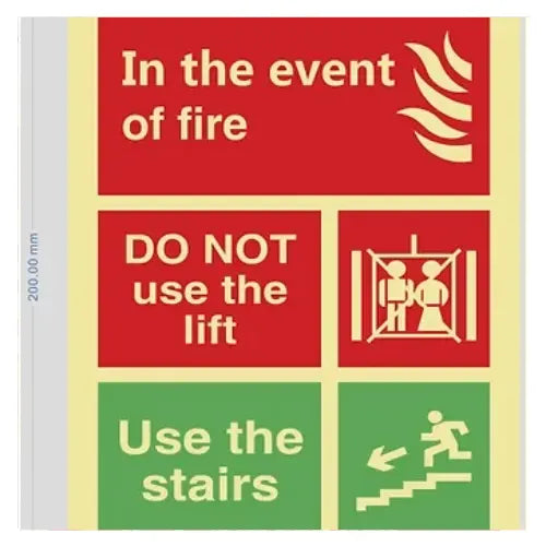 In The Event of Fire Do Not Use The Lift Firemaster247