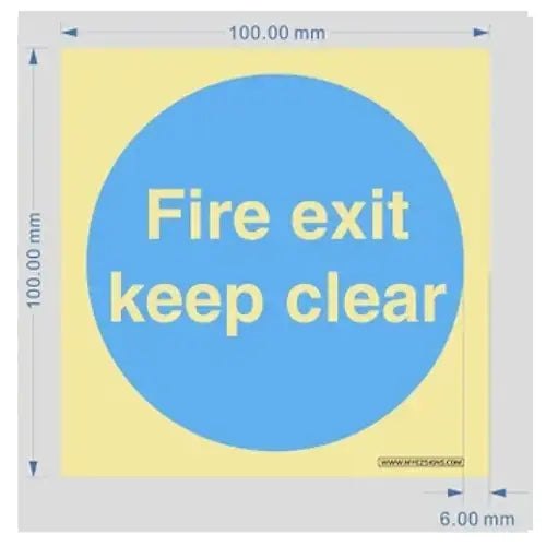 Fire Exit Keep Clear Sign Firemaster247