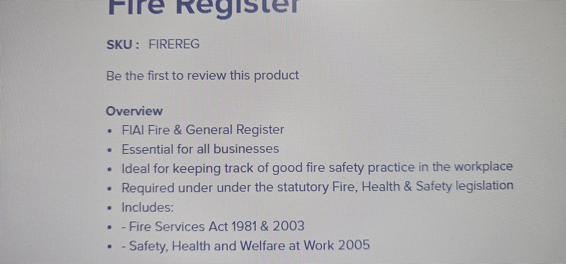 Fire Log book Firemaster247